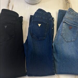 Guess Women's Jeans in Black, Blue, and Light Blue